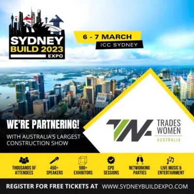 Tradeswomen Australia tile for Sydney Build and TWA